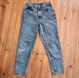 VINTAGE LEE ACIDWASH MOM DENIM JEANS SIZE 8 PETITE